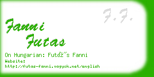 fanni futas business card